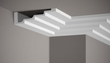 Decke 130 PU  5x19cm  feste Stuckleiste für Deckengestaltung - modern